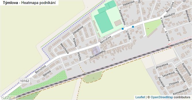 Týmlova - mapa podnikání