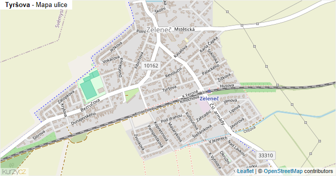 Tyršova - mapa ulice