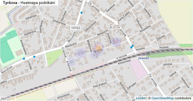 Tyršova - mapa podnikání
