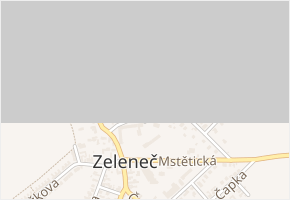 U rybníka v obci Zeleneč - mapa ulice