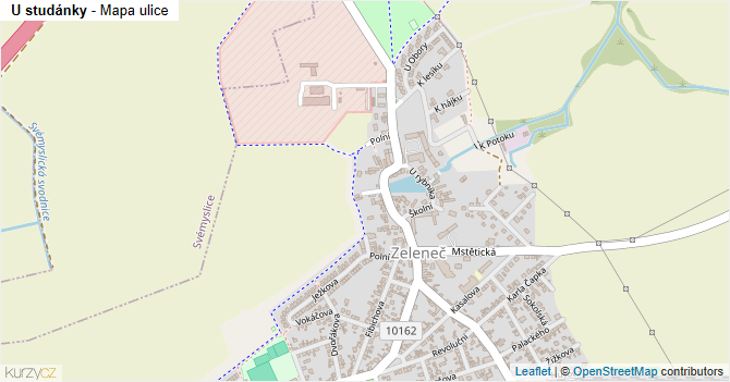 U studánky - mapa ulice
