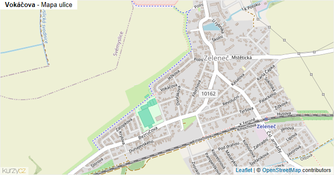 Vokáčova - mapa ulice