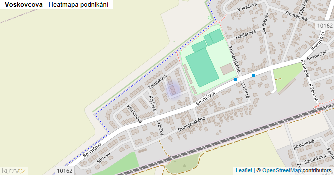 Voskovcova - mapa podnikání