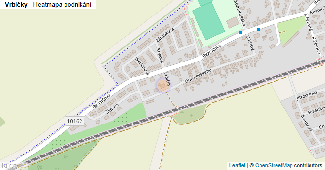 Vrbičky - mapa podnikání