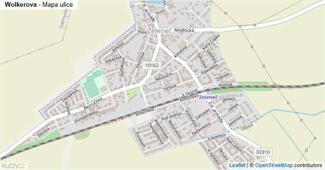 Wolkerova - mapa ulice