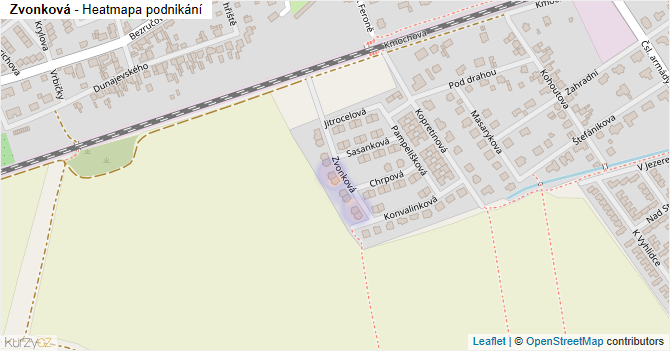 Zvonková - mapa podnikání