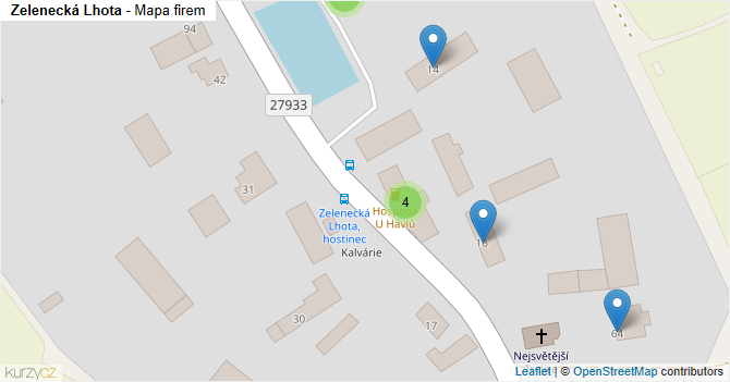 Zelenecká Lhota - mapa firem