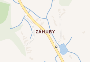 Záhuby v obci Zelenecká Lhota - mapa části obce