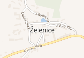 Želenice v obci Želenice - mapa části obce