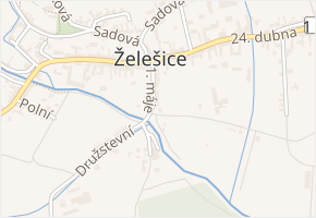 1. máje v obci Želešice - mapa ulice