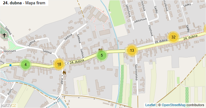 24. dubna - mapa firem