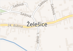 Meruňková v obci Želešice - mapa ulice
