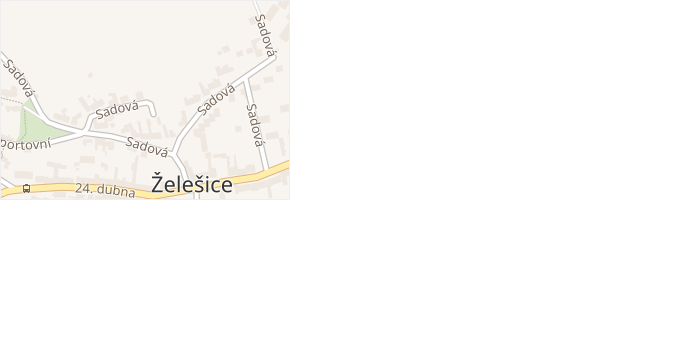 Sadová v obci Želešice - mapa ulice