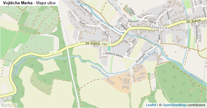Vojtěcha Marka - mapa ulice