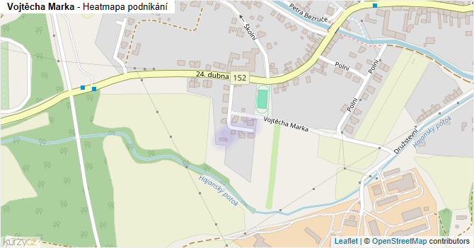 Vojtěcha Marka - mapa podnikání