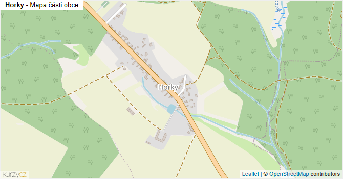 Horky - mapa části obce