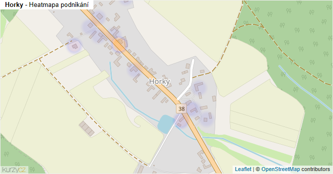Horky - mapa podnikání