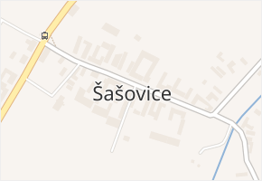 Šašovice v obci Želetava - mapa části obce