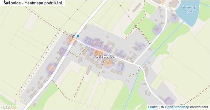Šašovice - mapa podnikání
