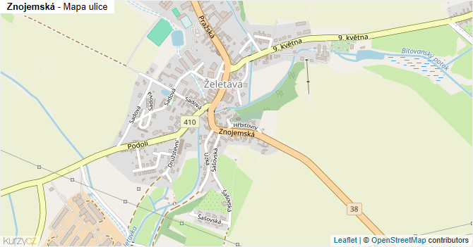 Znojemská - mapa ulice