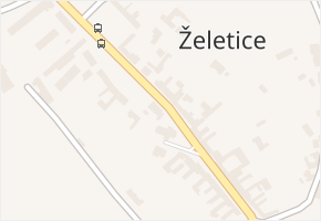 Želetice v obci Želetice - mapa části obce
