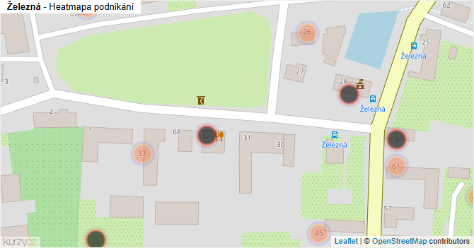 Železná - mapa podnikání