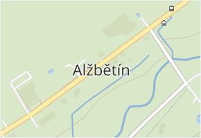 Alžbětín v obci Železná Ruda - mapa části obce