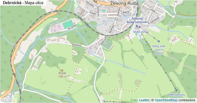 Debrnická - mapa ulice