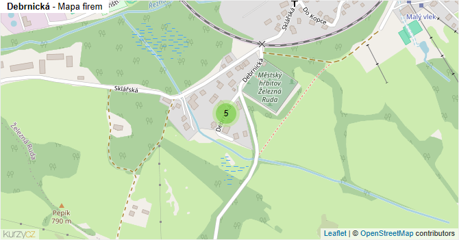 Debrnická - mapa firem