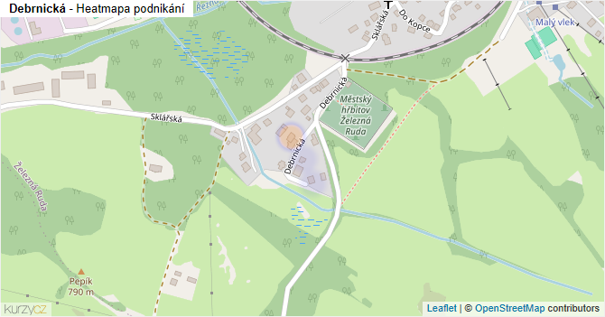 Debrnická - mapa podnikání