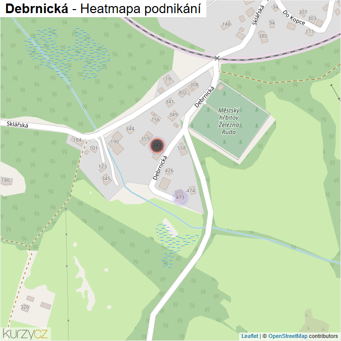 Mapa Debrnická - Firmy v ulici.