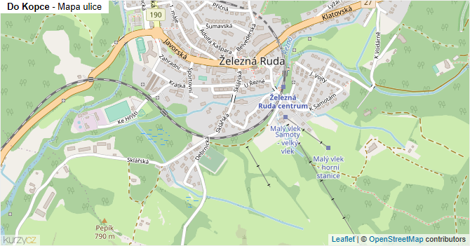 Do Kopce - mapa ulice