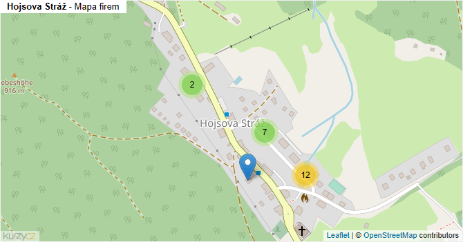 Hojsova Stráž - mapa firem