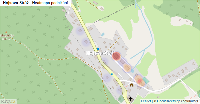 Hojsova Stráž - mapa podnikání