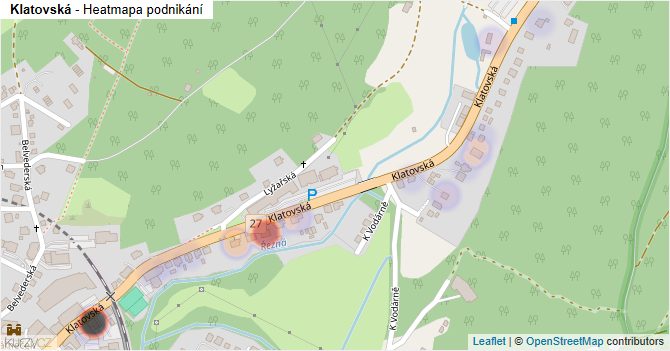 Klatovská - mapa podnikání