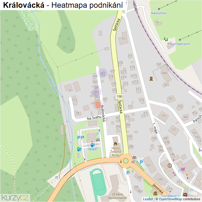 Mapa Královácká - Firmy v ulici.