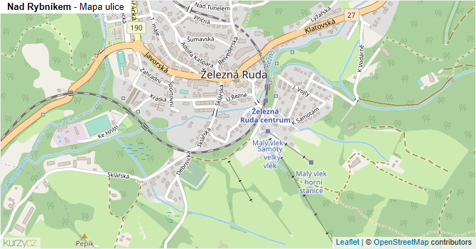 Nad Rybníkem - mapa ulice