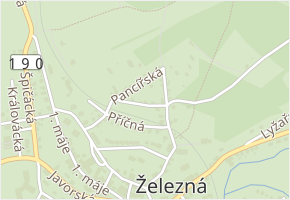 Nad Tunelem v obci Železná Ruda - mapa ulice