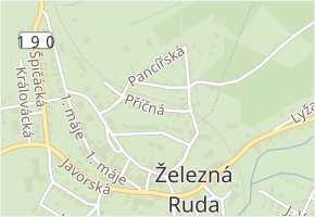 Příčná v obci Železná Ruda - mapa ulice