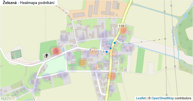 Železná - mapa podnikání