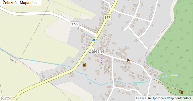 Železné - mapa obce