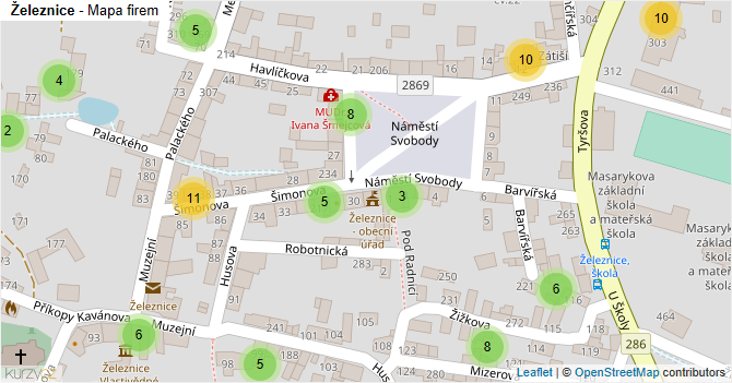 Železnice - mapa firem