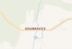 Doubravice v obci Železnice - mapa části obce