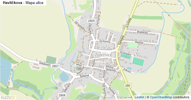 Havlíčkova - mapa ulice