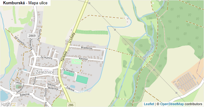 Kumburská - mapa ulice