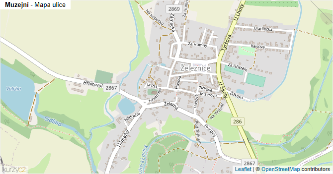 Muzejní - mapa ulice