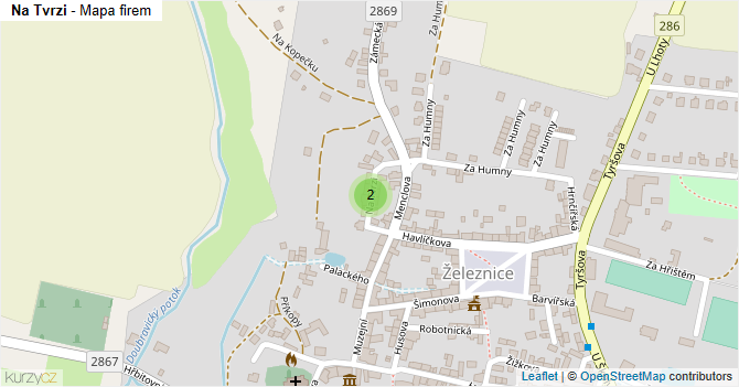 Na Tvrzi - mapa firem