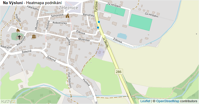 Na Výsluní - mapa podnikání