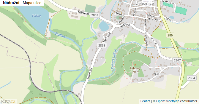 Nádražní - mapa ulice