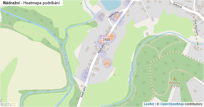Nádražní - mapa podnikání